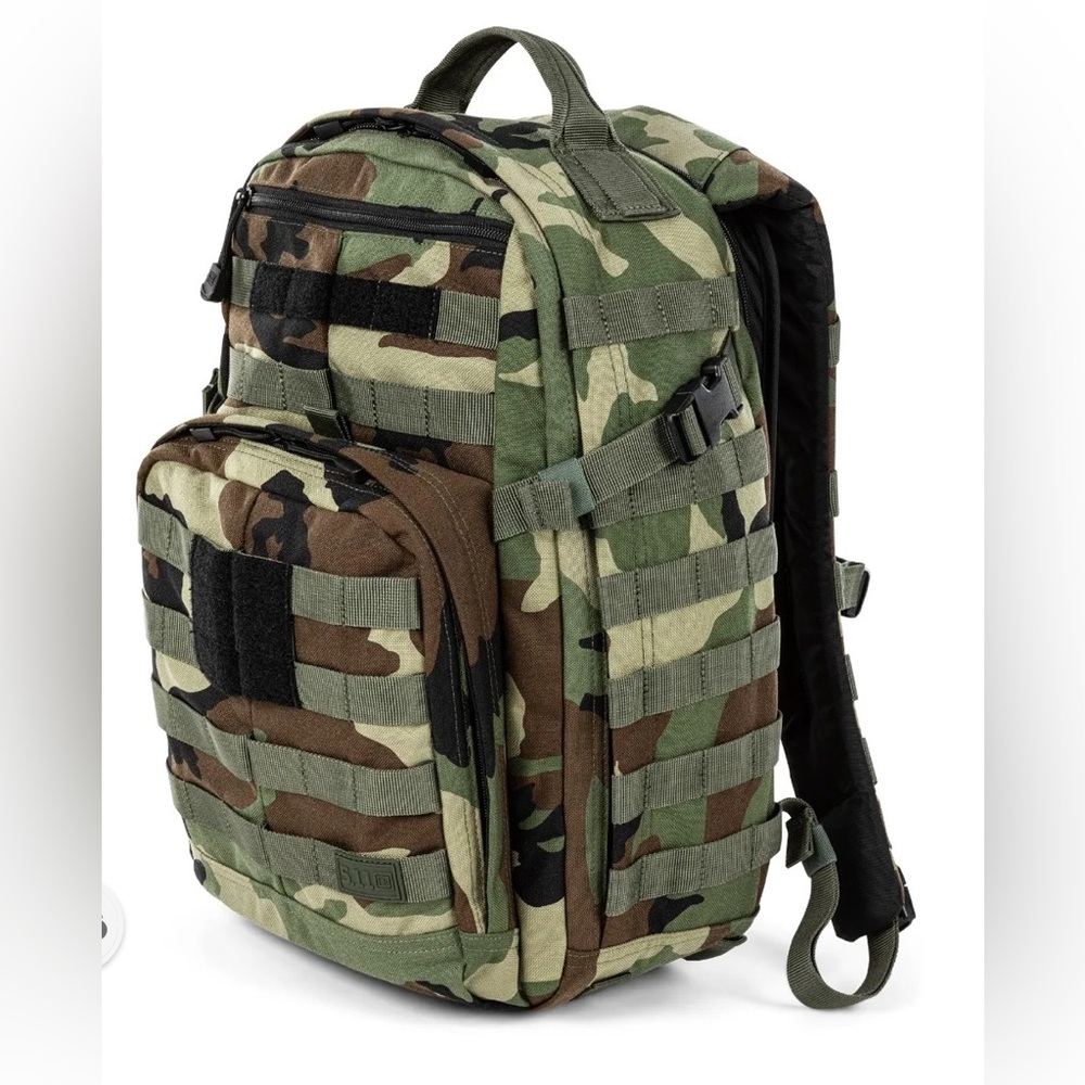 5.11 TACTICAL RUSH 12 2.0 WOODLAND CAMO BACKPACK 24L